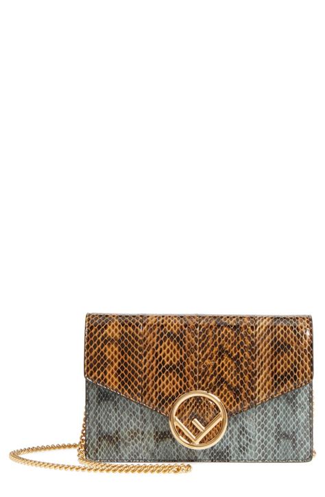 fendi snakeskin wallet on chain|Fendi women's wallets.